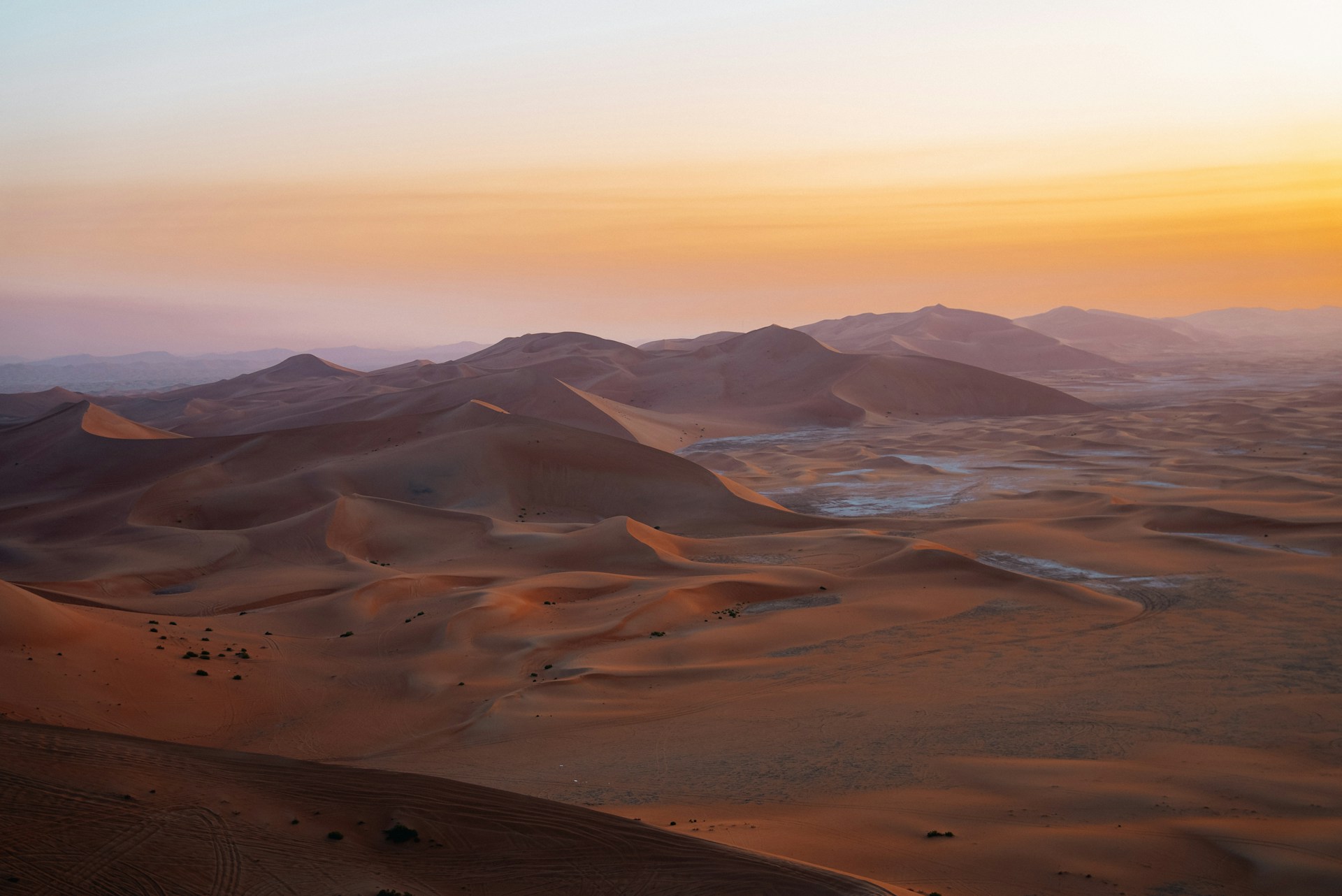 Cinematic landscape at dusk